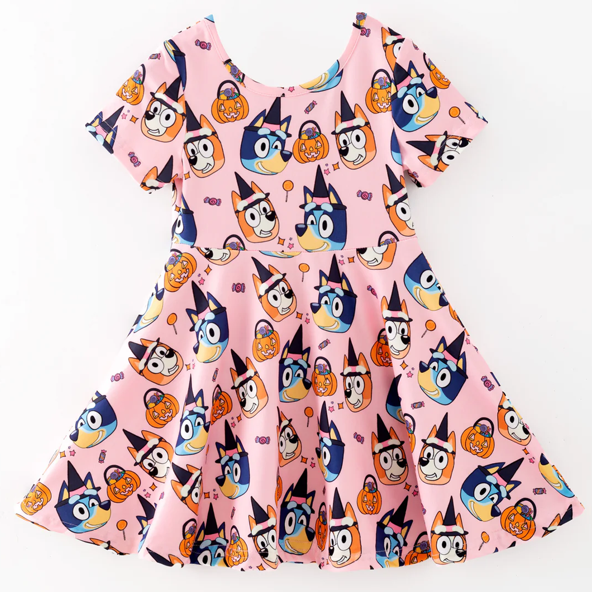 Pumpkin Pup Party Twirl Dress