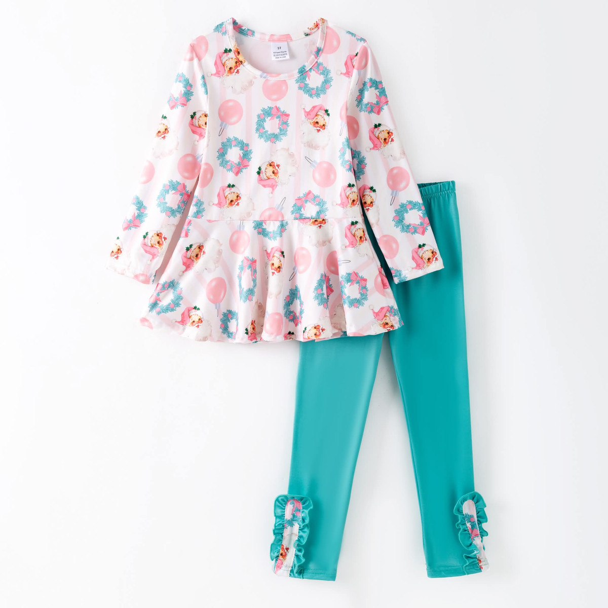 Bubblegum & Bows Christmas Legging Set