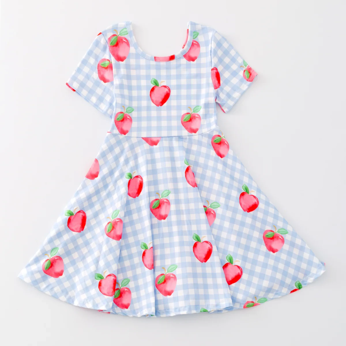 Apple of My Eye Gingham Skater Dress
