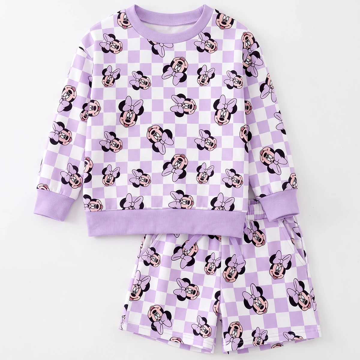 Sweetheart Checkered Pullover Set