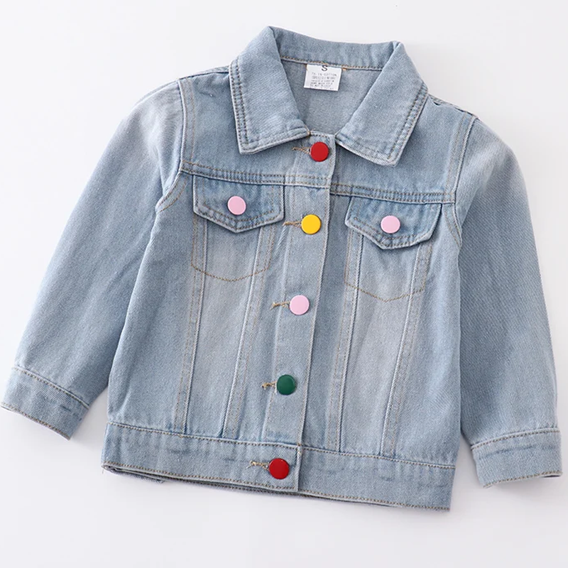 Rainbow Showers Denim Jacket | Size 5T