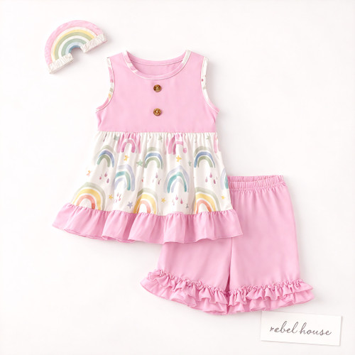 Magical Rainbow Ruffle Set