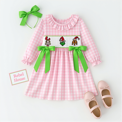 Gingham & Grinchmas Dress