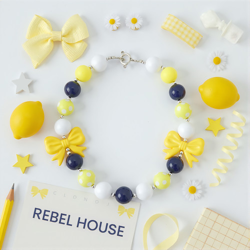 Lemon Bow Classic Necklace