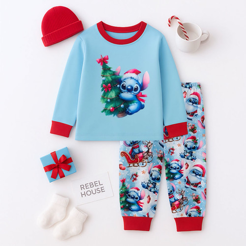 Festive Stitchmas Family Pajamas (Kids & Adults)