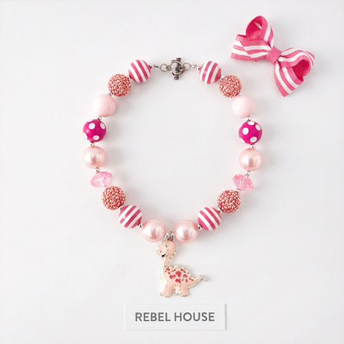 Pink Dino Pop Necklace