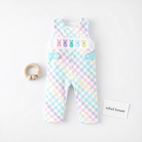 Bunny Hop Plaid Romper
