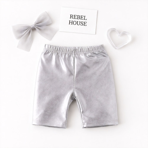 Silver Daydream Biker Shorts