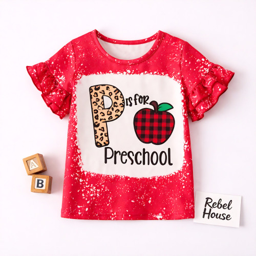 P Is for Preschool Ruffle Tee