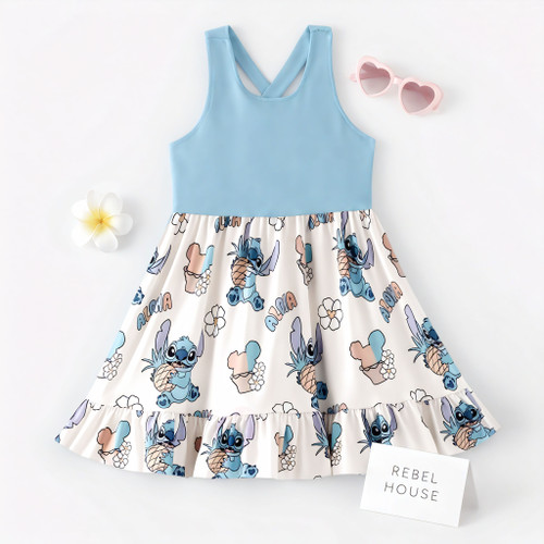 Aloha Stitch Cross-Back Dress