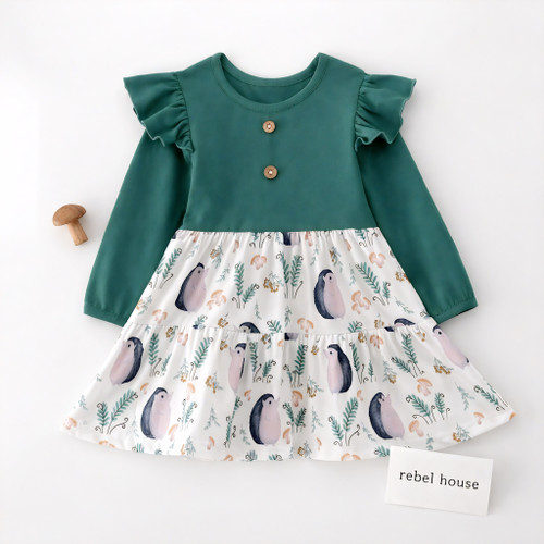 Hearty Hedgehog Ruffle Dress