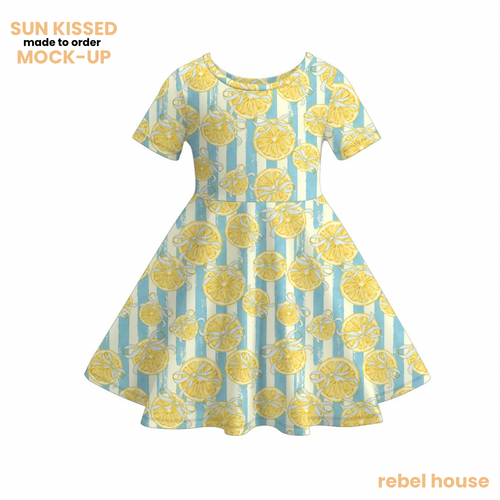 SK Limoncello Stripe Twirl Dress