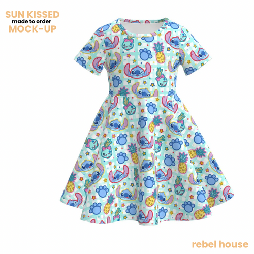 SK Island Gingham Stitch Twirl