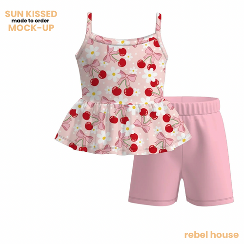 SK Cherry Blossom Biker Set