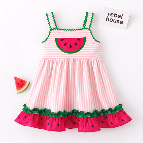 One in a Melon Stripe Twirl Dress