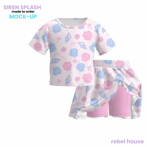 Coquette Coral Skort Set