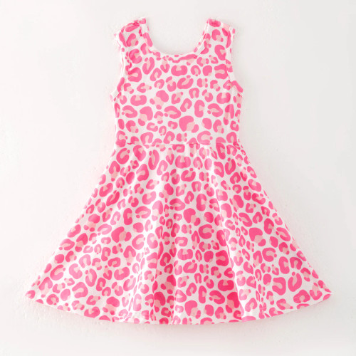 Wild Pink Leopard Twist Skort Dress