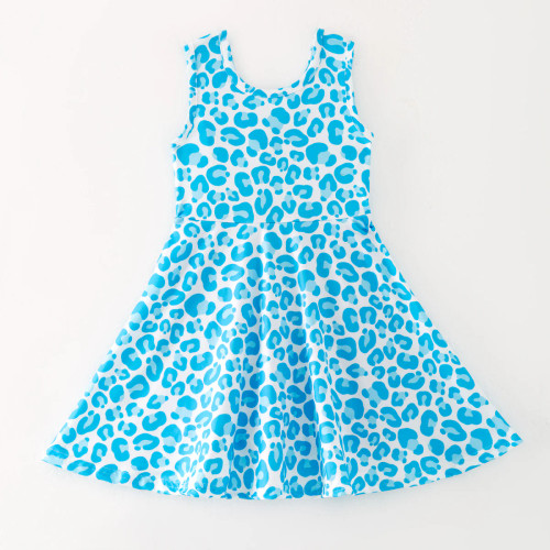 Wild Blue Leopard Skort Dress