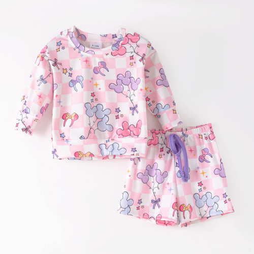 SWEET CELEBRATION CHECKERED SHORT SET
