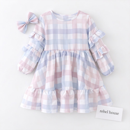 Pastel Picnic Plaid Dress