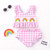Rainbow Rebel Gingham Two-Piece