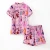 ERAS GLITTER PINK BUTTON-UP SHORTY PJ SET