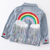 Rainbow Showers Denim Jacket | Size 5T