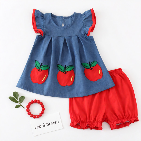 Snow White Apple Short Set