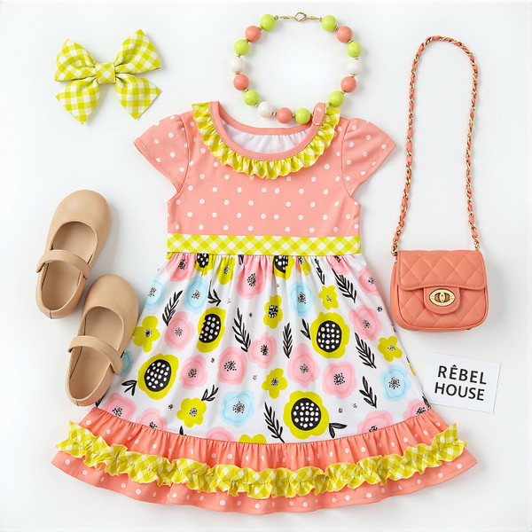 Peach Petal Whirl Dress