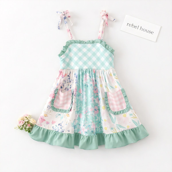 Mint Millefiori Pocket Dress