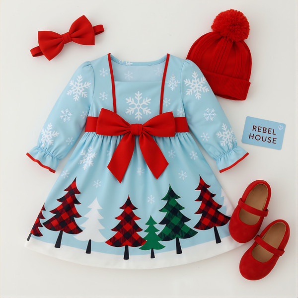 Plaid Pines Holiday Dress
