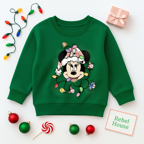 MTO • Merry Minnie Lights Crewneck