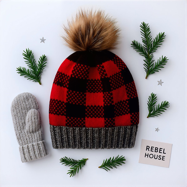 Northern Woods Pom Beanie