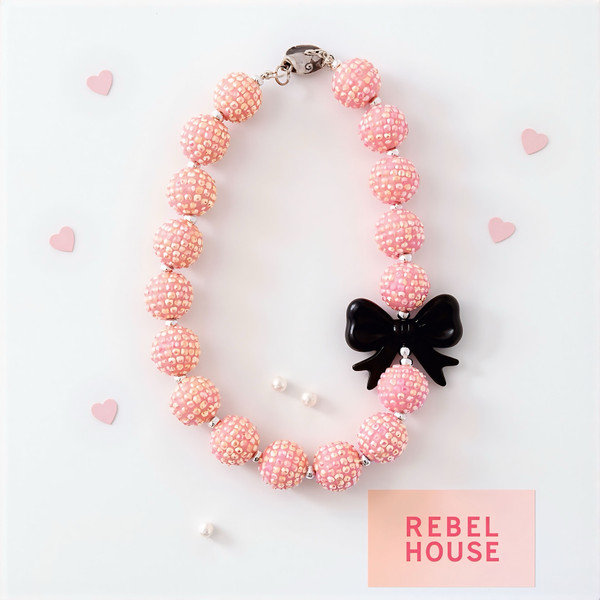 Sugar Sprinkle Bow Necklace