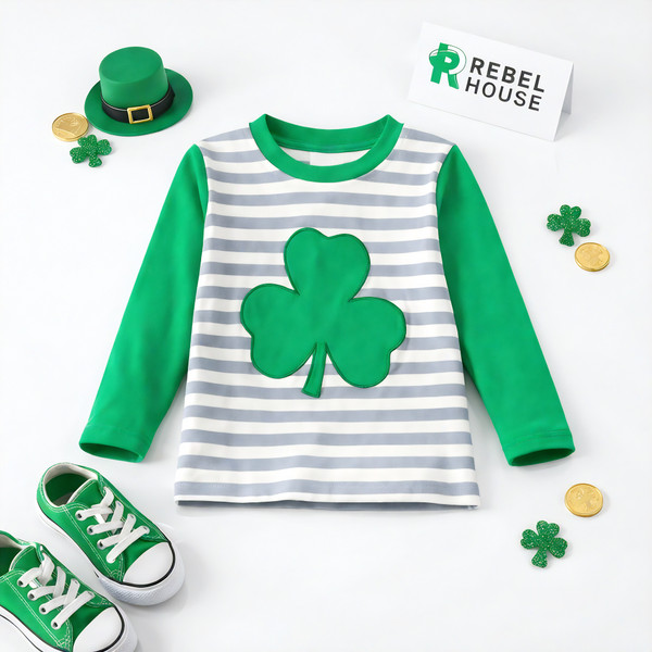 Lucky Clover Stripe Top