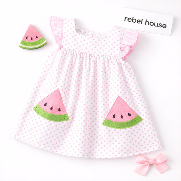 Watermelon Polka Dot Dress