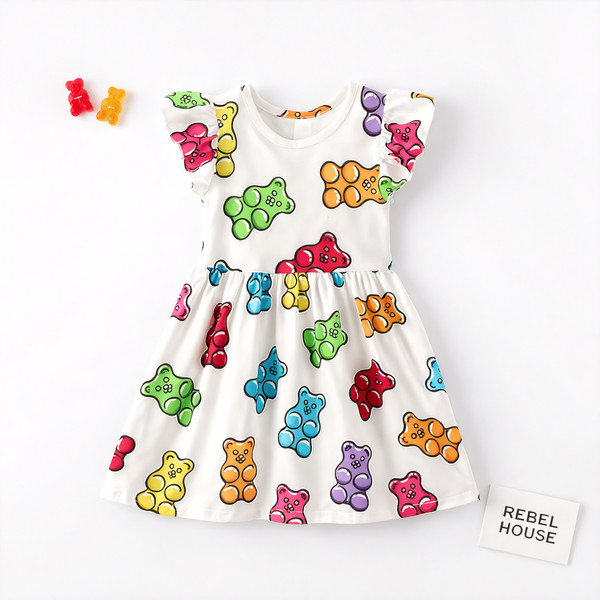 Gummy Glow Ruffle Dress