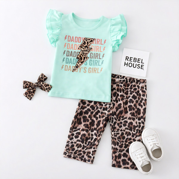 Mint Voltage Capri Set