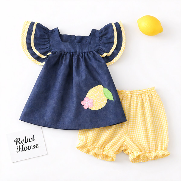 Lemon Blossom Denim Set