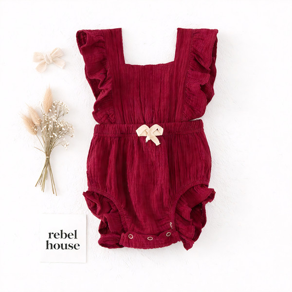 Mulberry Ruffle Romper