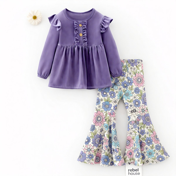 Violet Bloom Flares Set