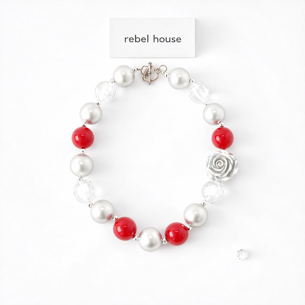 Silver Rose Keepsake Necklace