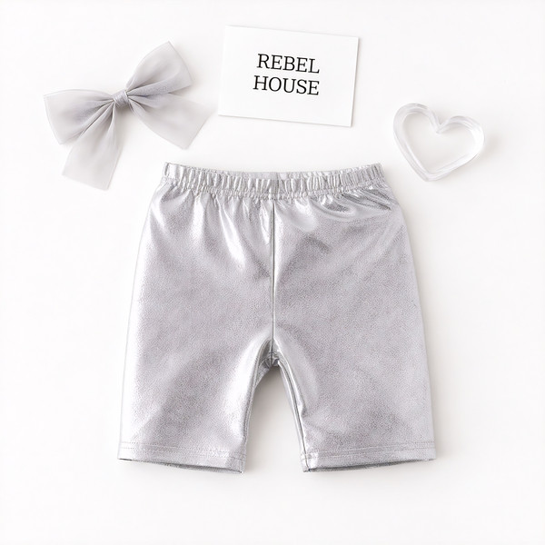 Silver Daydream Biker Shorts