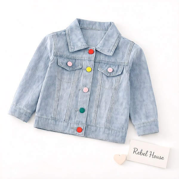 Rainbow Drizzle Denim Jacket