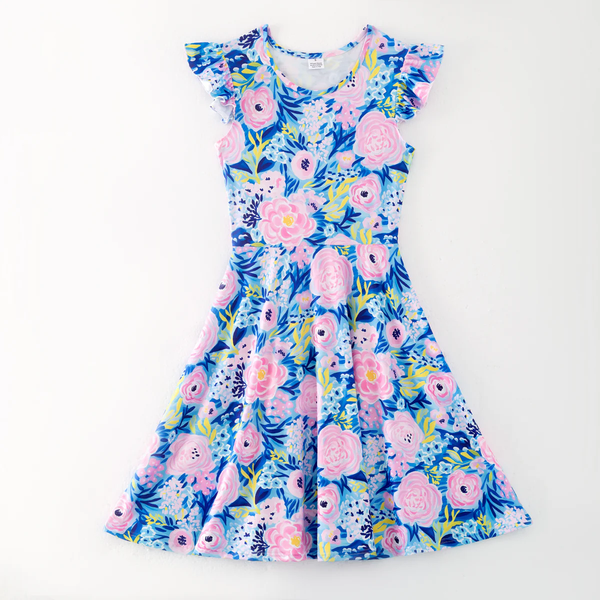 The Matriarch: Bloom & Blue Flutter Skater