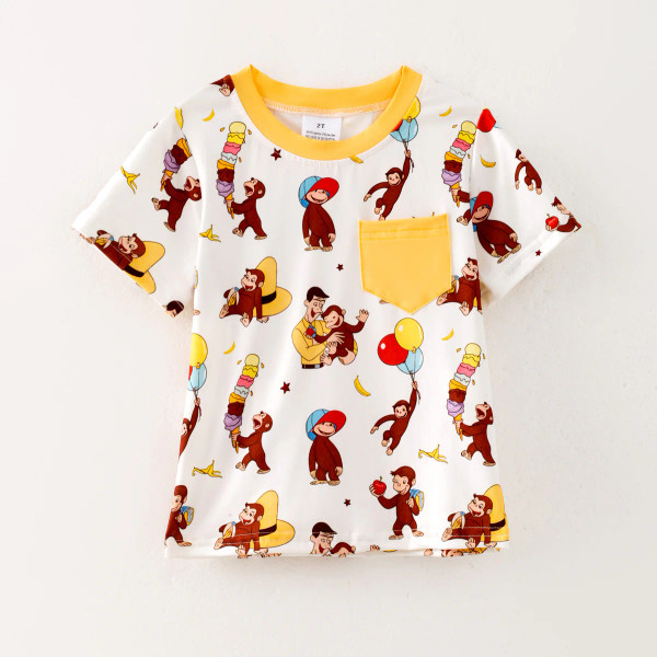 Curious Monkey Pocket Tee