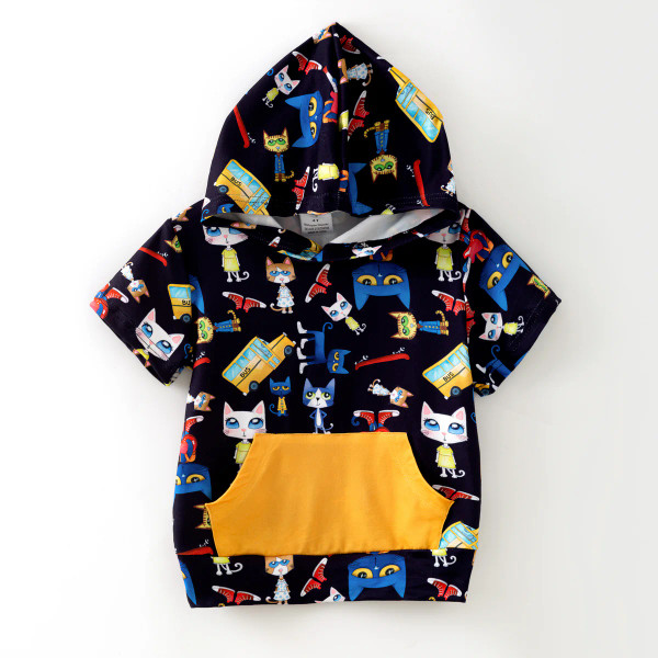 Cool Cat Short Sleeve Hoodie