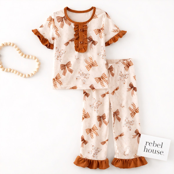 Brown Bow Dream Lounge Set