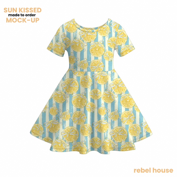 SK Limoncello Stripe Twirl Dress
