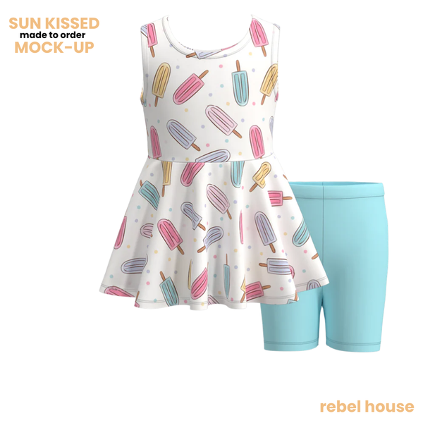 SK Pastel Pop Biker Set